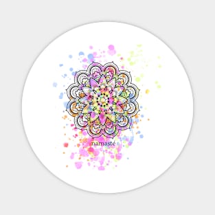 namaste watercolor mandala Magnet